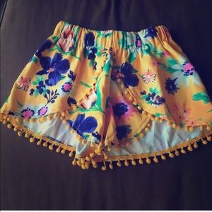 ☀️ Tobi Floral Flowy Pom Pom Cute Summer Shorts